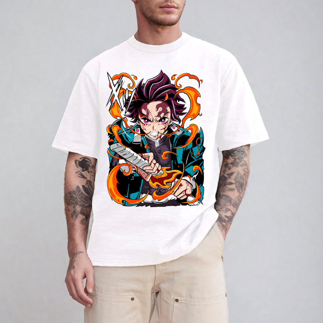 Tanjiro Kamado Fire Breathing DTF Transfer