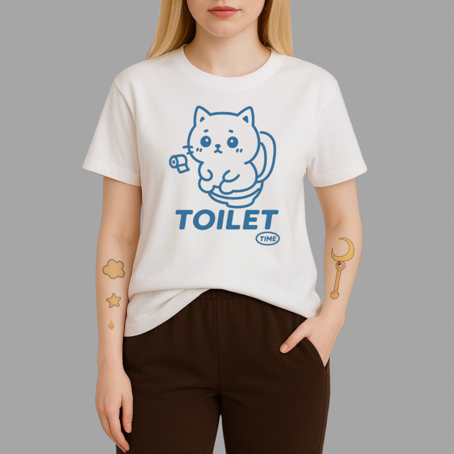 Cat toilet DTF Transfer