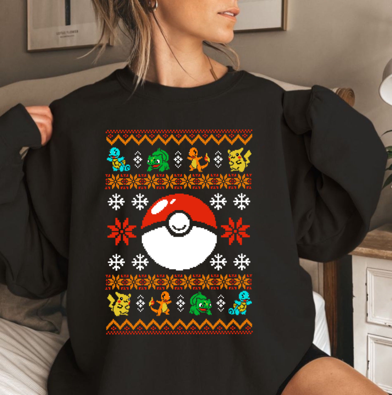 Pkmn ugly sweater Christmas DTF Transfer