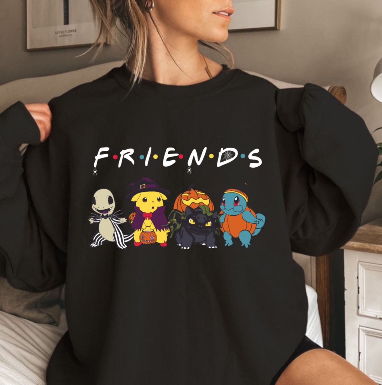 Friends Pkmn Halloween DTF full color transfer