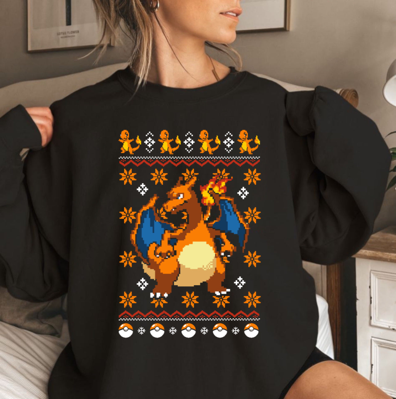 Charzrd Christmas Pkmn Sweater DTF Transfer