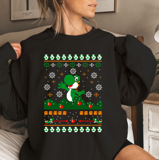 Yoshi Christmas Sweater DTF Transfer