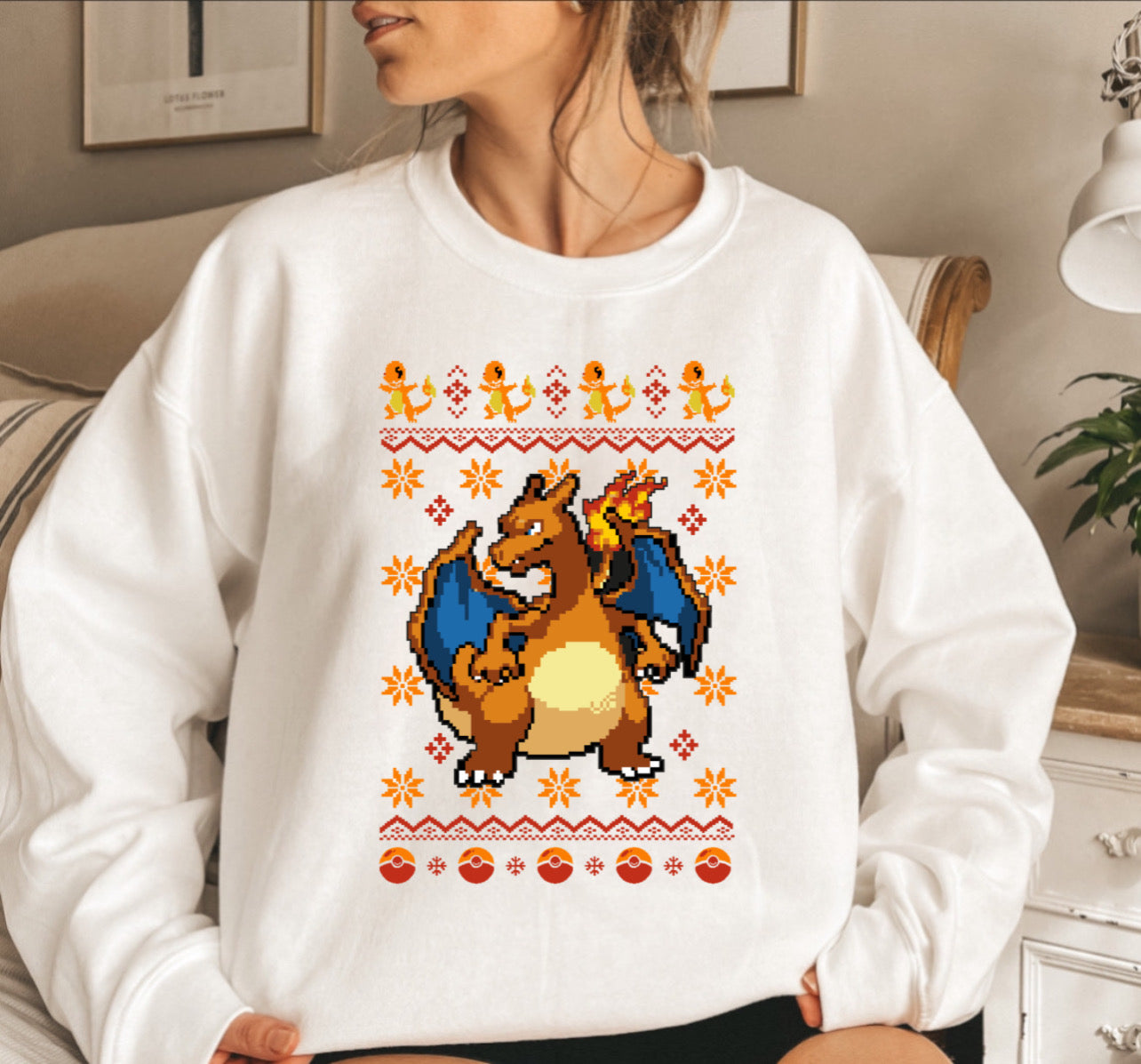 Charzrd Christmas Pkmn Sweater DTF Transfer