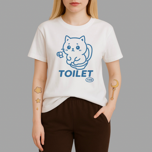 Cat toilet DTF Transfer