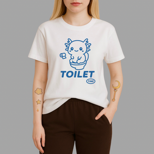 Axolotl toilet DTF Transfer