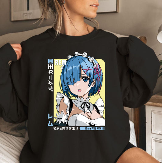 REM blue hair DTF Transfer