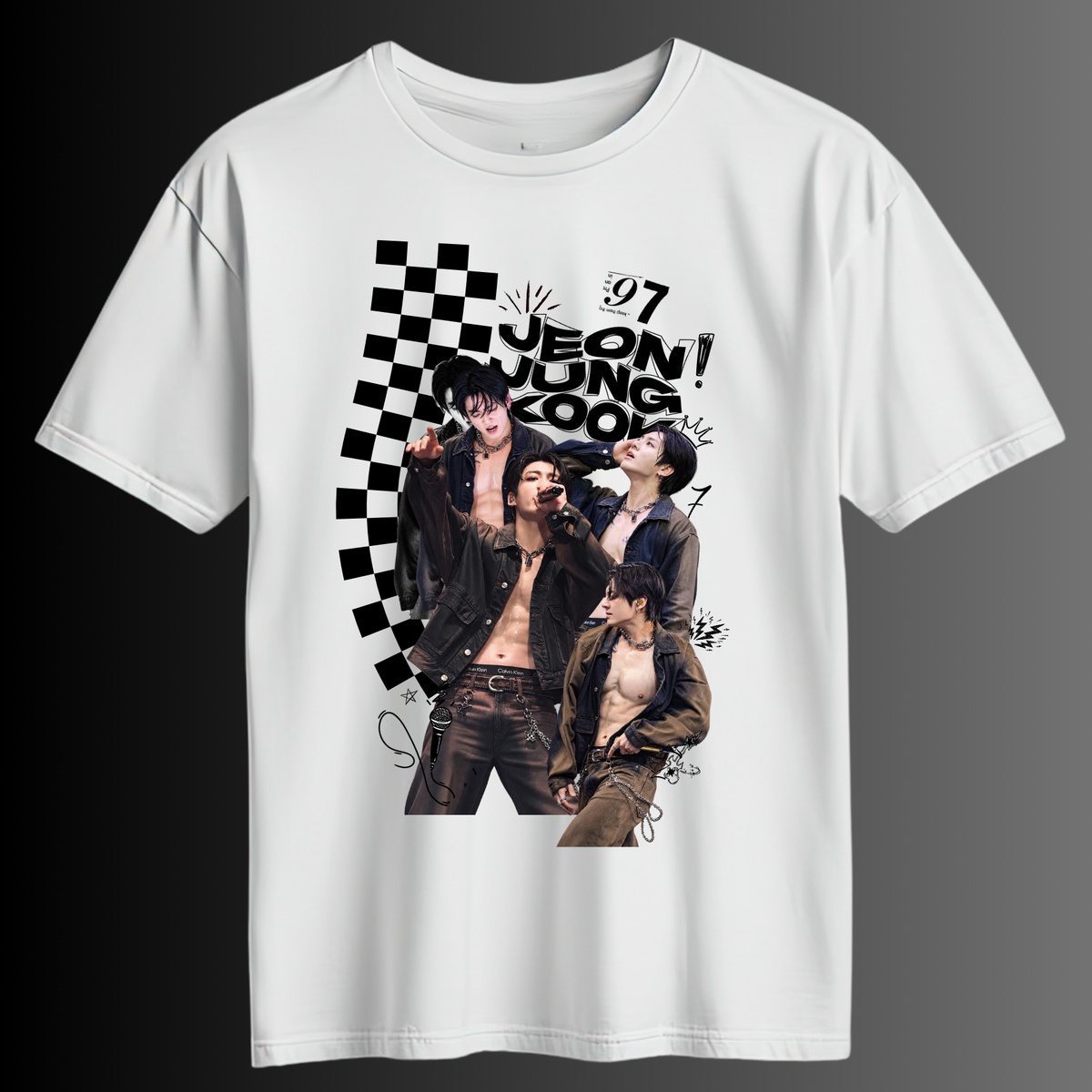 Shirtless JK T-shirt white