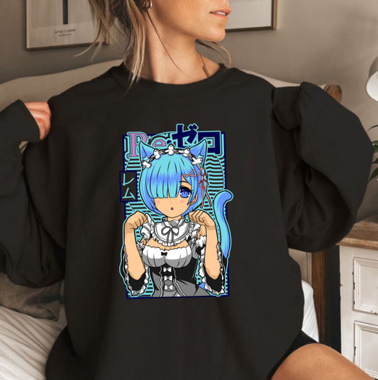 Cat Girl Rem DTF Transfer