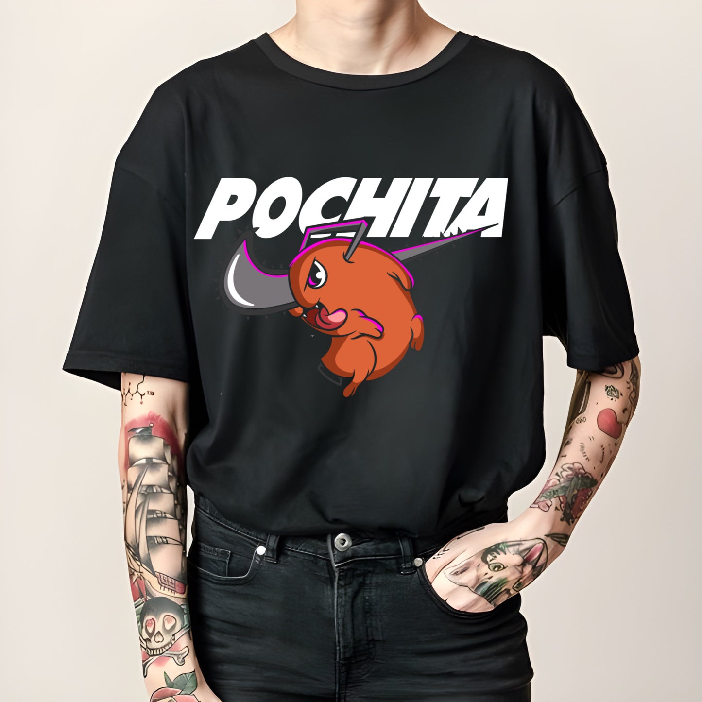 Pochita Checkmark DTF full color transfer